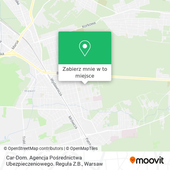 Mapa Car-Dom. Agencja Pośrednictwa Ubezpieczeniowego. Reguła Z.B.