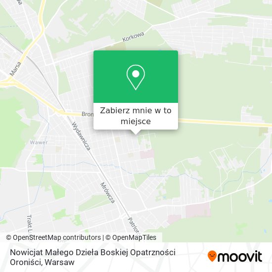 Mapa Nowicjat Małego Dzieła Boskiej Opatrzności Oroniści