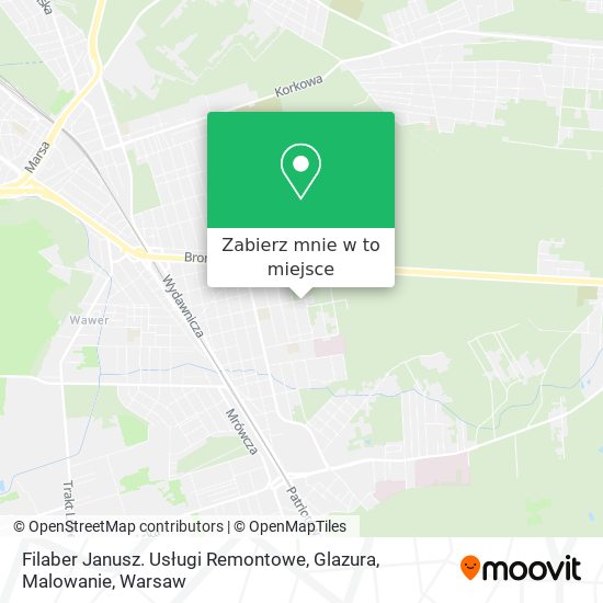 Mapa Filaber Janusz. Usługi Remontowe, Glazura, Malowanie