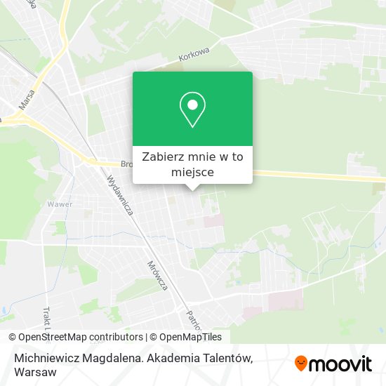 Mapa Michniewicz Magdalena. Akademia Talentów