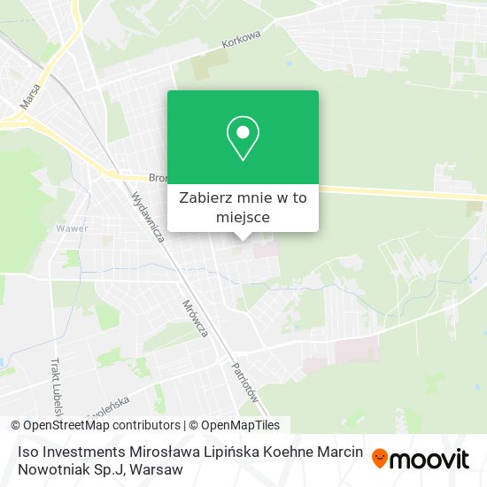 Mapa Iso Investments Mirosława Lipińska Koehne Marcin Nowotniak Sp.J