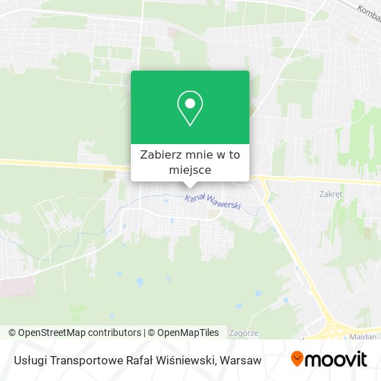 Mapa Usługi Transportowe Rafał Wiśniewski