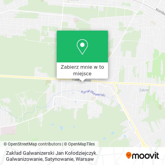 Mapa Zakład Galwanizerski Jan Kołodziejczyk. Galwanizowanie, Satynowanie