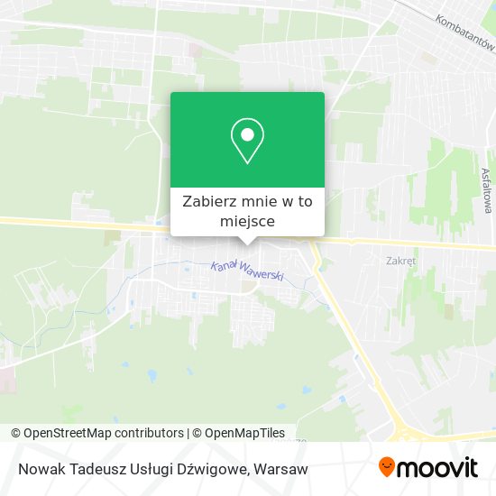 Mapa Nowak Tadeusz Usługi Dźwigowe