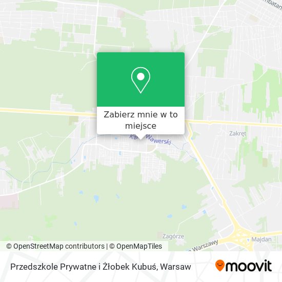 Mapa Przedszkole Prywatne i Żłobek Kubuś