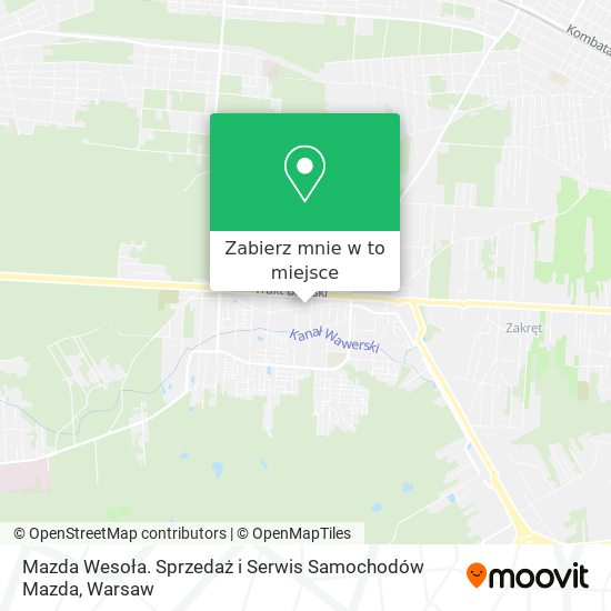 Mapa Mazda Wesoła. Sprzedaż i Serwis Samochodów Mazda