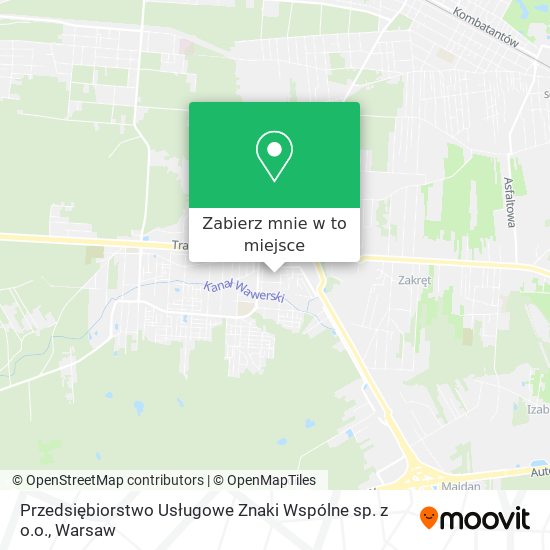 Mapa Przedsiębiorstwo Usługowe Znaki Wspólne sp. z o.o.