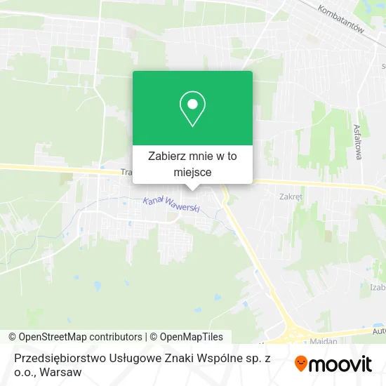 Mapa Przedsiębiorstwo Usługowe Znaki Wspólne sp. z o.o.