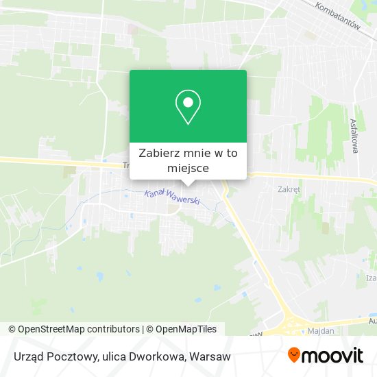 Mapa Urząd Pocztowy, ulica Dworkowa