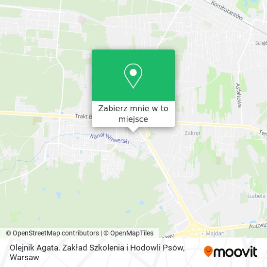 Mapa Olejnik Agata. Zakład Szkolenia i Hodowli Psów