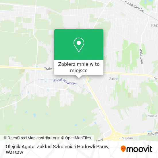 Mapa Olejnik Agata. Zakład Szkolenia i Hodowli Psów
