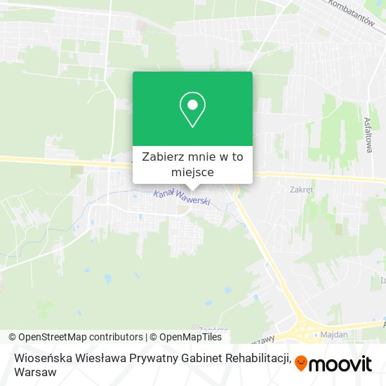 Mapa Wioseńska Wiesława Prywatny Gabinet Rehabilitacji