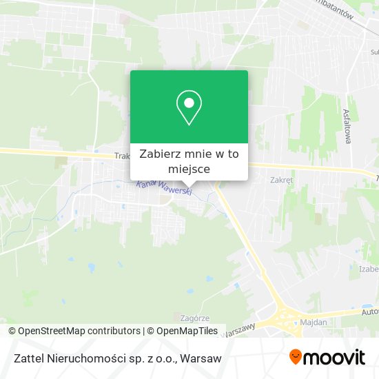 Mapa Zattel Nieruchomości sp. z o.o.