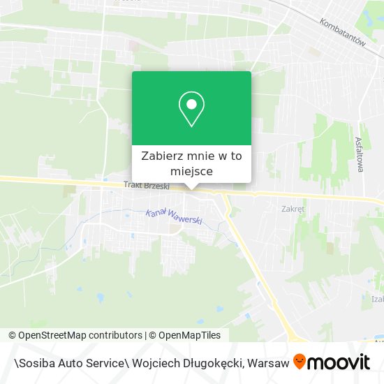 Mapa \Sosiba Auto Service\ Wojciech Długokęcki