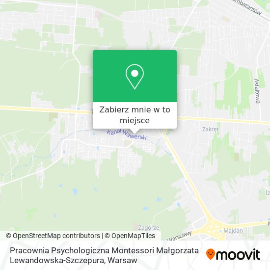 Mapa Pracownia Psychologiczna Montessori Małgorzata Lewandowska-Szczepura