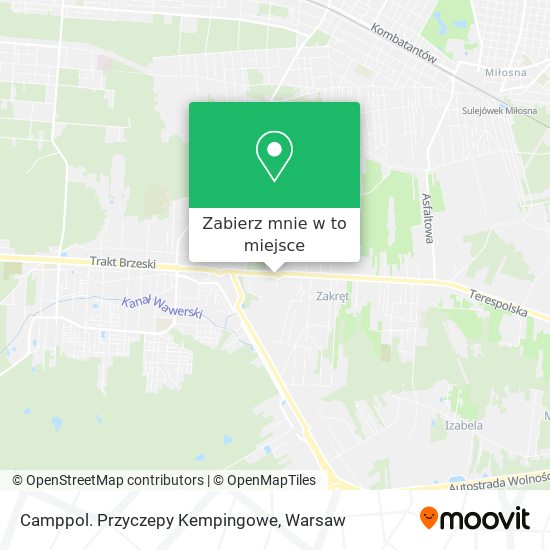 Mapa Camppol. Przyczepy Kempingowe