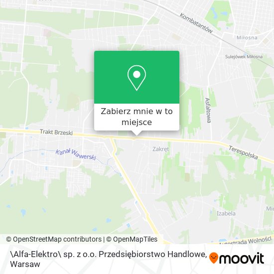 Mapa \Alfa-Elektro\ sp. z o.o. Przedsiębiorstwo Handlowe