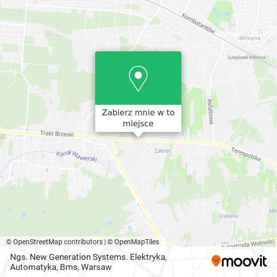 Mapa Ngs. New Generation Systems. Elektryka, Automatyka, Bms