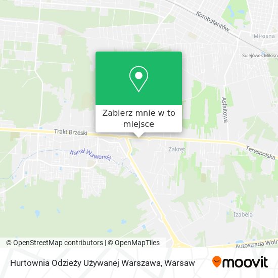 Mapa Hurtownia Odzieży Używanej Warszawa