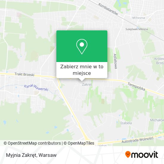 Mapa Myjnia Zakręt