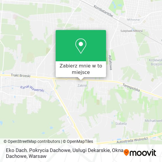 Mapa Eko Dach. Pokrycia Dachowe, Usługi Dekarskie, Okna Dachowe