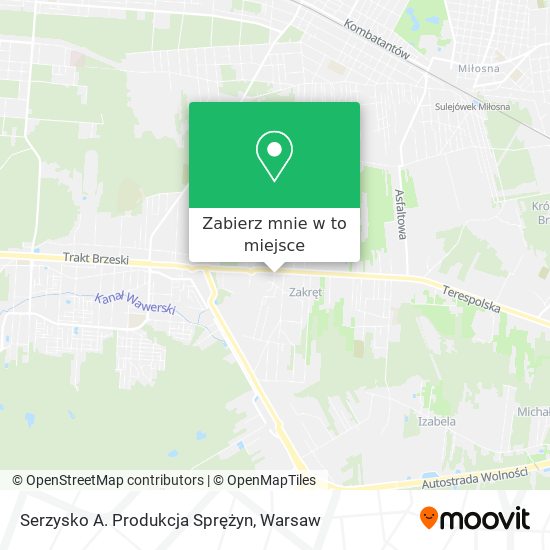 Mapa Serzysko A. Produkcja Sprężyn