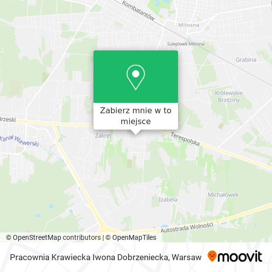 Mapa Pracownia Krawiecka Iwona Dobrzeniecka