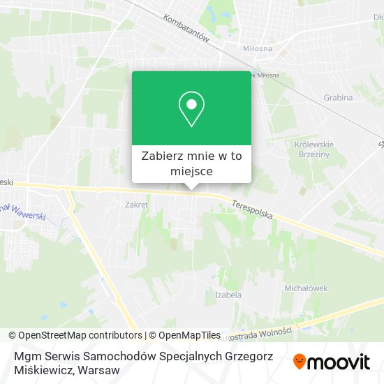 Mapa Mgm Serwis Samochodów Specjalnych Grzegorz Miśkiewicz