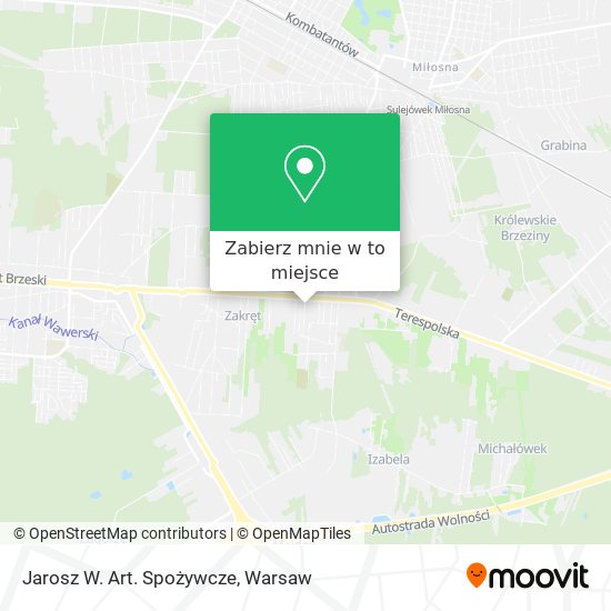 Mapa Jarosz W. Art. Spożywcze