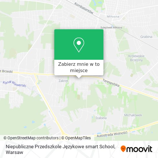 Mapa Niepubliczne Przedszkole Językowe smart School