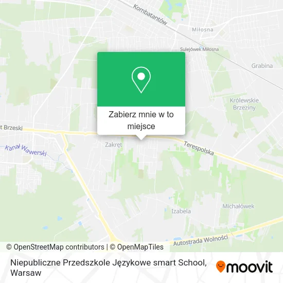 Mapa Niepubliczne Przedszkole Językowe smart School
