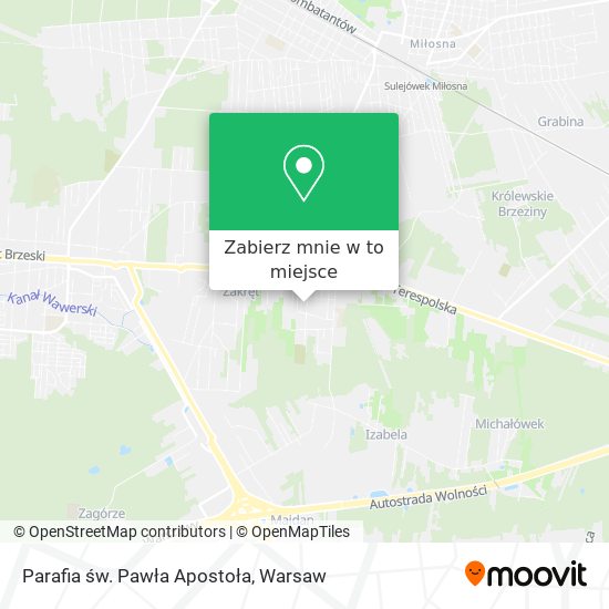 Mapa Parafia św. Pawła Apostoła