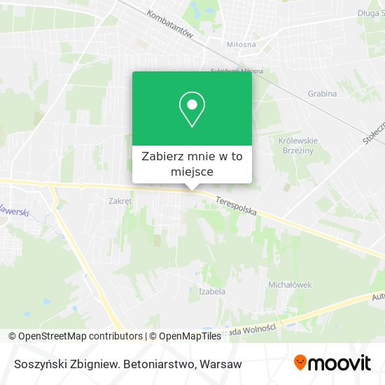 Mapa Soszyński Zbigniew. Betoniarstwo