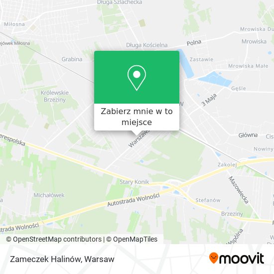 Mapa Zameczek Halinów