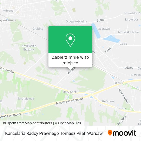 Mapa Kancelaria Radcy Prawnego Tomasz Piłat