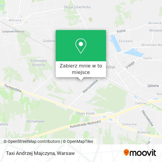 Mapa Taxi Andrzej Majczyna