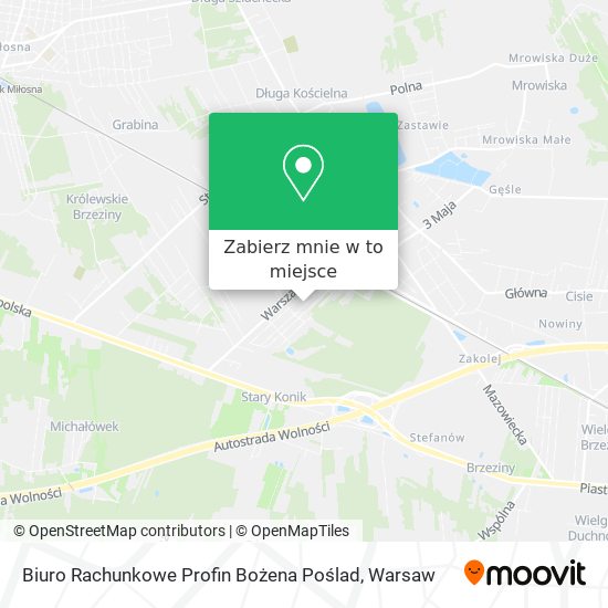 Mapa Biuro Rachunkowe Profin Bożena Poślad