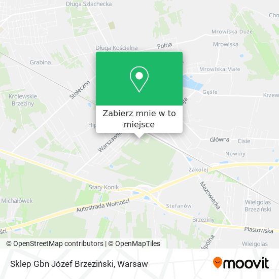 Mapa Sklep Gbn Józef Brzeziński