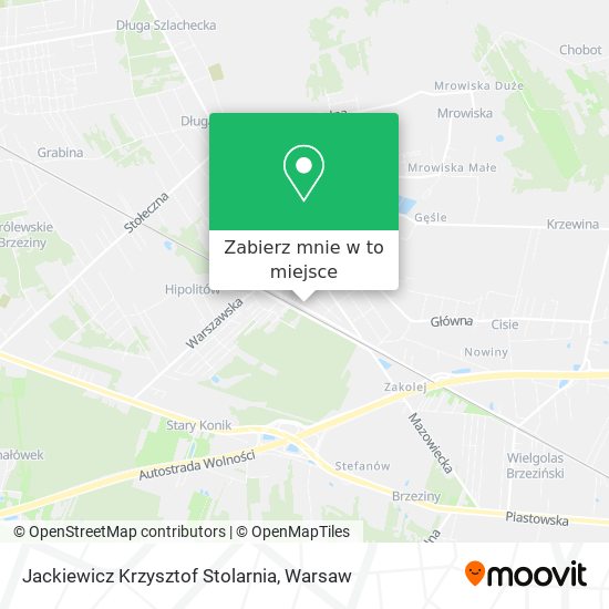 Mapa Jackiewicz Krzysztof Stolarnia