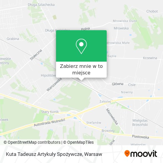 Mapa Kuta Tadeusz Artykuły Spożywcze