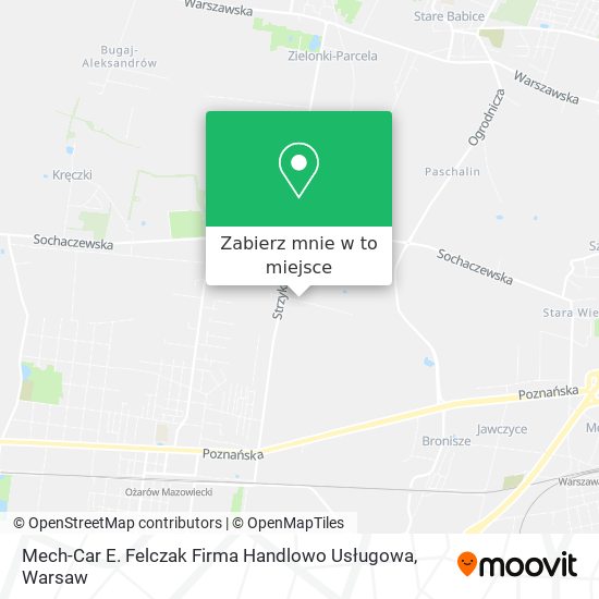 Mapa Mech-Car E. Felczak Firma Handlowo Usługowa