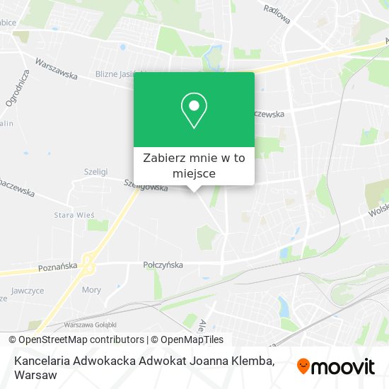 Mapa Kancelaria Adwokacka Adwokat Joanna Klemba