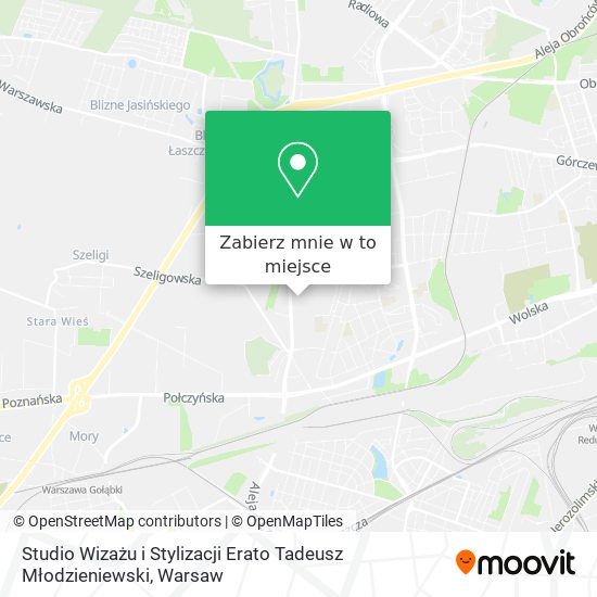 Mapa Studio Wizażu i Stylizacji Erato Tadeusz Młodzieniewski