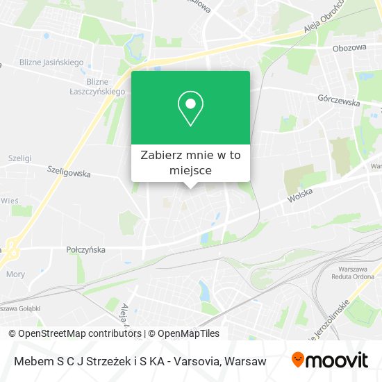 Mapa Mebem S C J Strzeżek i S KA - Varsovia