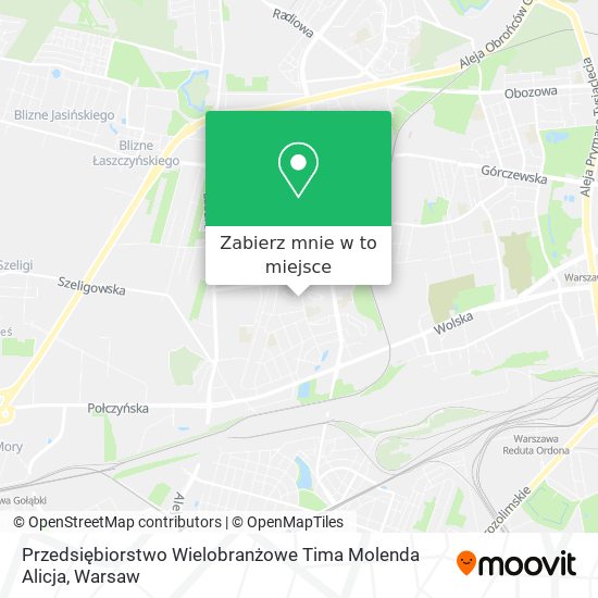 Mapa Przedsiębiorstwo Wielobranżowe Tima Molenda Alicja