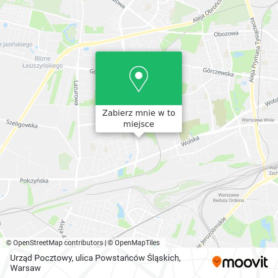 Mapa Urząd Pocztowy, ulica Powstańców Śląskich