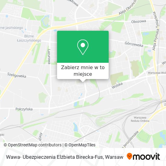 Mapa Wawa- Ubezpieczenia Elżbieta Birecka-Fus