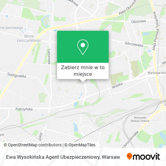 Mapa Ewa Wysokińska Agent Ubezpieczeniowy