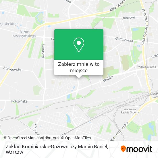 Mapa Zakład Kominiarsko-Gazowniczy Marcin Baniel