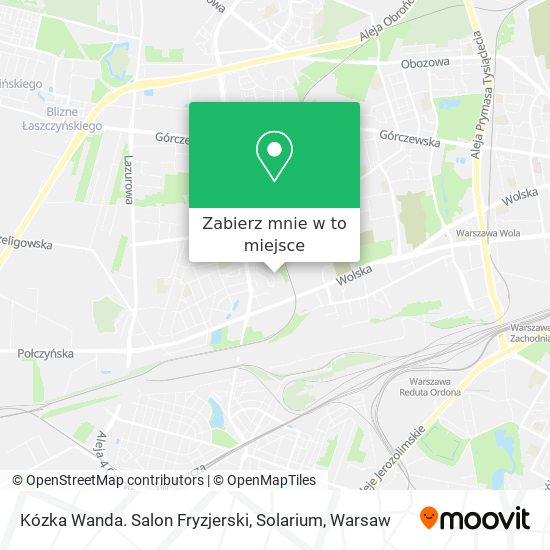 Mapa Kózka Wanda. Salon Fryzjerski, Solarium